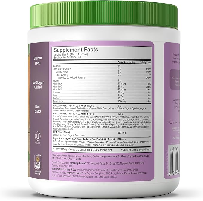 Amazing Grass Greens Superfood Antioxidant: Greens 30 Servings