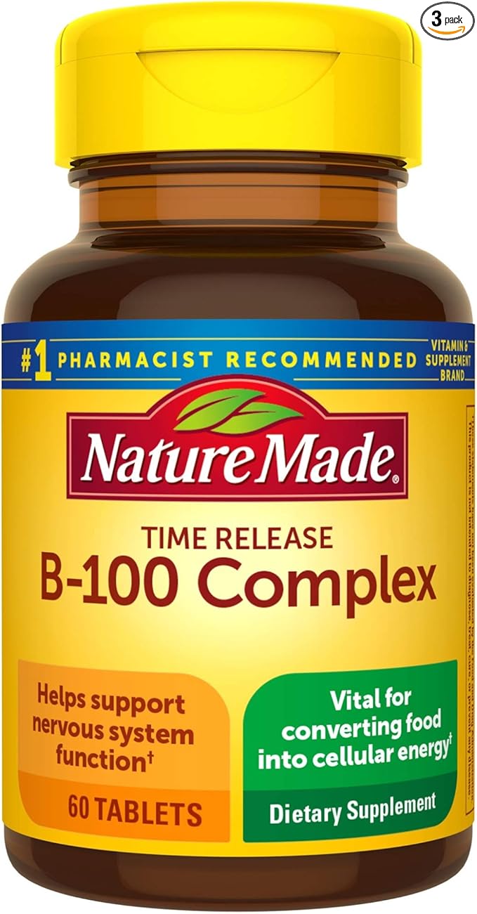 Nature Made B-100 Complex Time Release 60 Count 3)