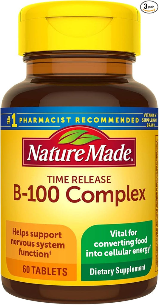 Nature Made B-100 Complex Time Release 60 Count 3)