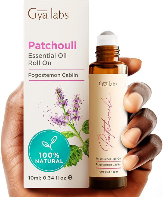 Gya Labs Patchouli Essential Oil Roll 100% Pure (0.34 Fl