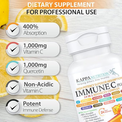 (120 Capsules), Quercetin 1,000mg, Vitamin C 1,000mg, Zinc 50mg, Vitamin D3 5,000iu, 5,000iu, Selenium, 14 in 1 Immune