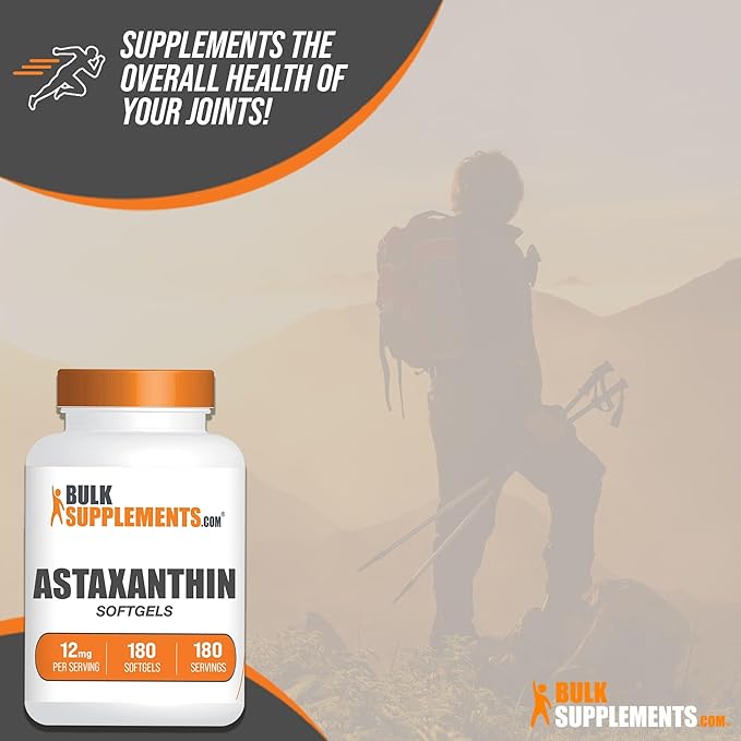 BulkSupplements.com Astaxanthin 12mg 180 Softgels 1 Astaxanthin (180 Softgels)
