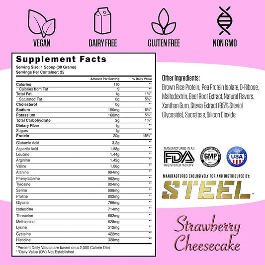Steel Supplements Veg-PRO 25 Servings (1.65lbs) |