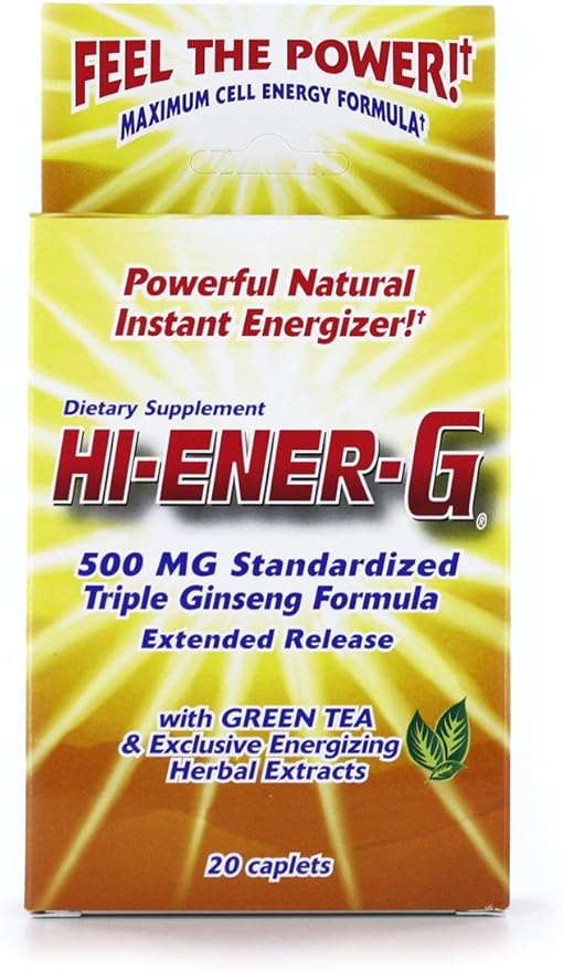 Hi-EnerG Triple Ginseng Energy Supplement, 500 20 servings