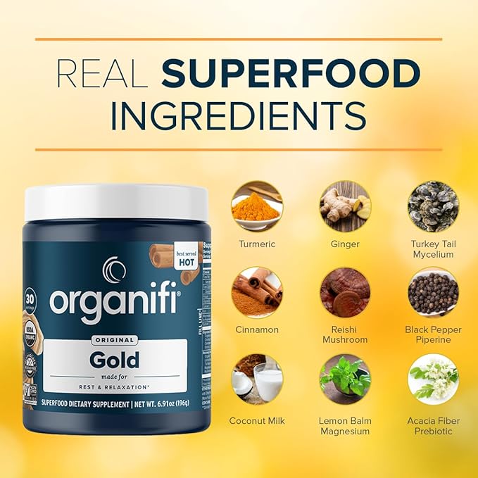 Organifi Gold - Natural Calming Turmeric 30 Servings
