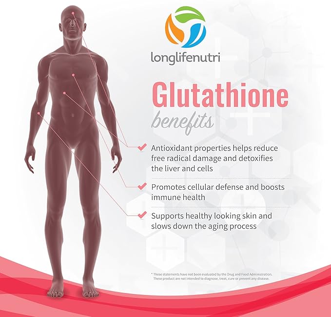 Reduced L Glutathione 500mg GSH 60 Veg