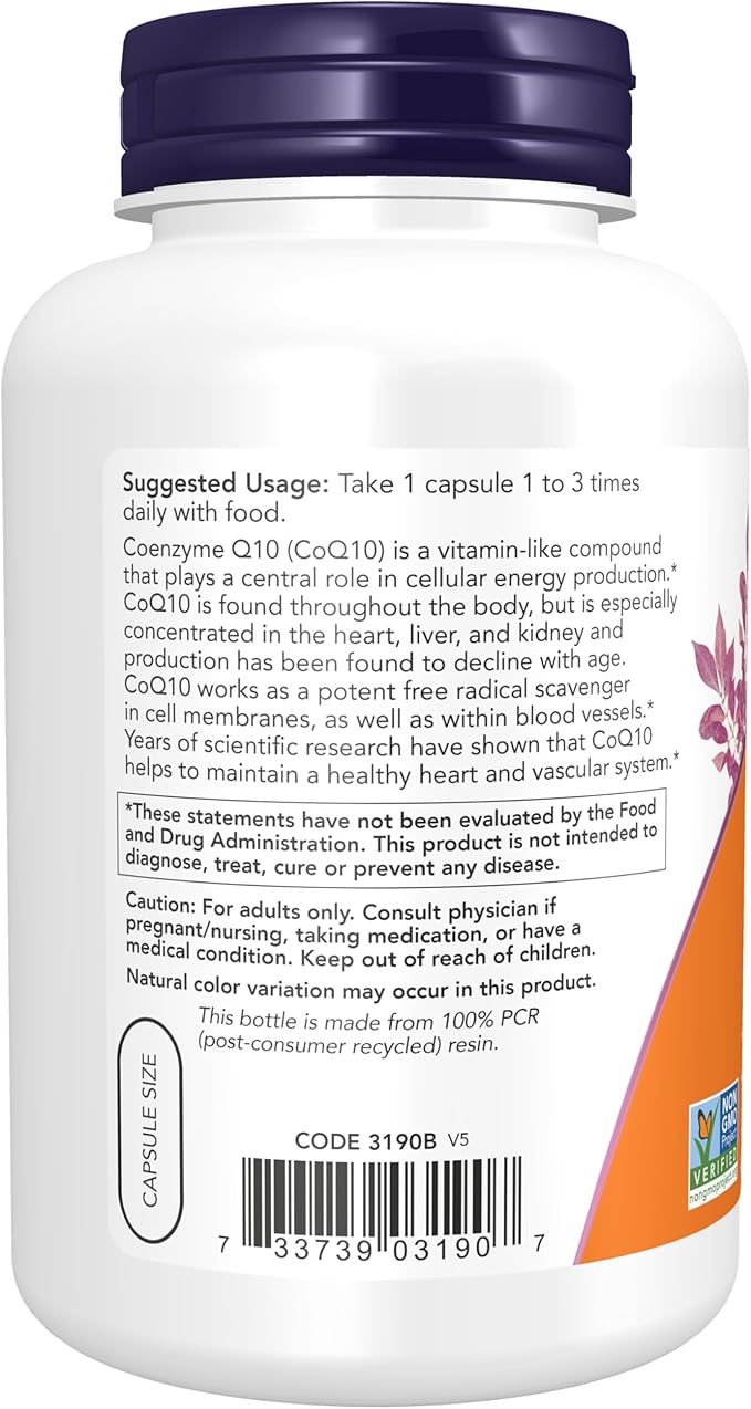 NOW Supplements, CoQ10 30 mg, Pharmaceutical 240 Veg