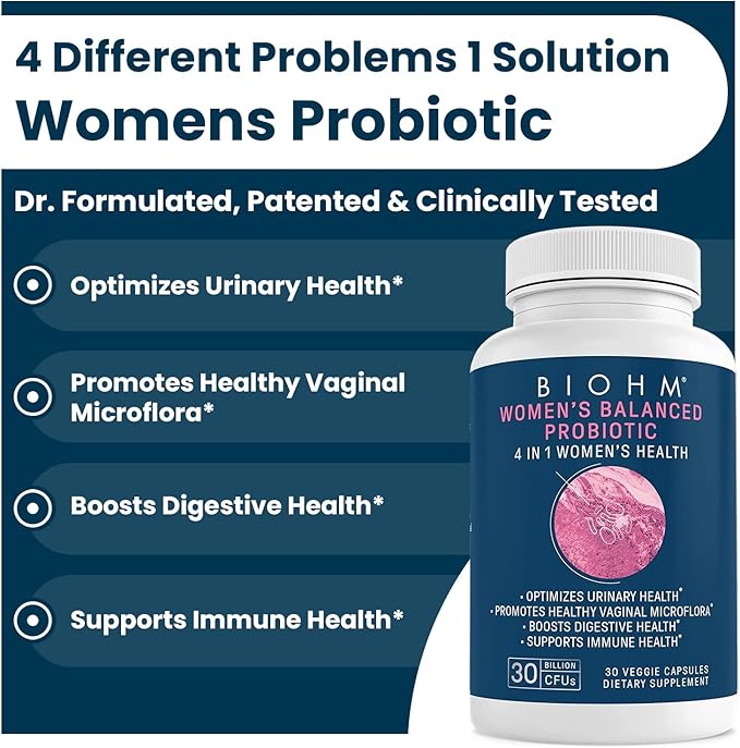 BIOHM Prebiotic & Women's Probiotic Bundle: 60 Caps 30B CFU 30 Caps
