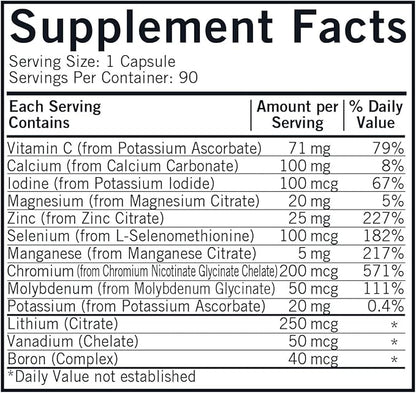 Kirkman WP Minerals || 90 Vegetarian Capsules || A Comprehensive Mineral Supplement for Those who do not get Enough nutrients from Their Diet.