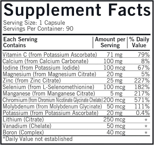 Kirkman WP Minerals || 90 Vegetarian Capsules || A Comprehensive Mineral Supplement for Those who do not get Enough nutrients from Their Diet.