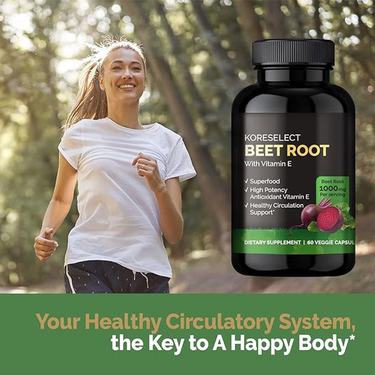 Beet Root 1000mg Capsules with Vitamin 60 Caps,