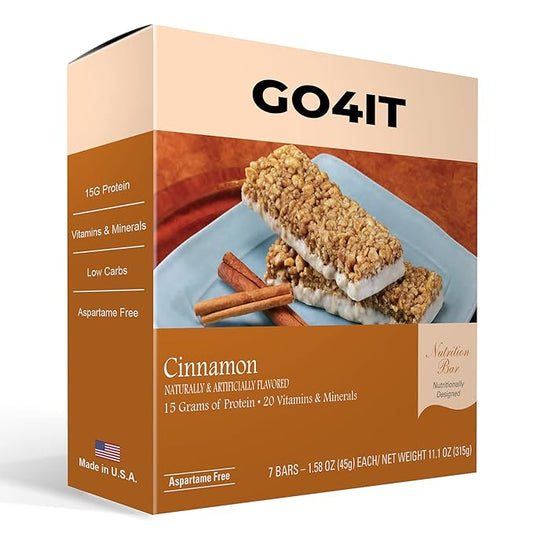 GO4IT Health Meal Replacement Bar, HIGH 7/Box -
