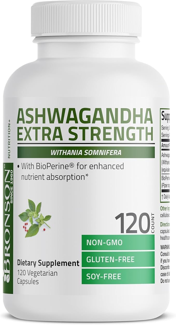 Bronson Ashwagandha Extra Strength Stress & 120 Vegetarian