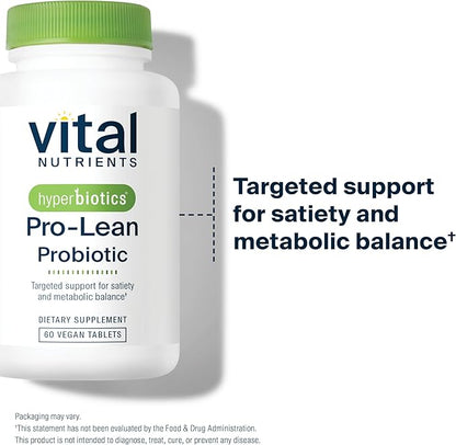 Hyperbiotics PRO Lean Vegan Probiotics for Women and Men | Time Released Probiotic with Orafti P95 Prebiotics | Supports Metabolism and Digestive Health | Gluten, Dairy, and Soy Free | 60 Tablets