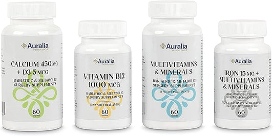 Bariatric Multivitamin Iron Calcium B12 Vitamins 1 PER Day for Gastric Sleeve Bypass Surgery Supplements 60 Tablets Each (2-Month Supply)