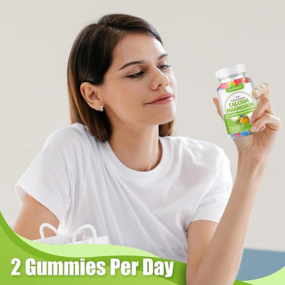 Calcium Magnesium Zinc Gummies for Women, 600 mg D3 for 120 Gummies