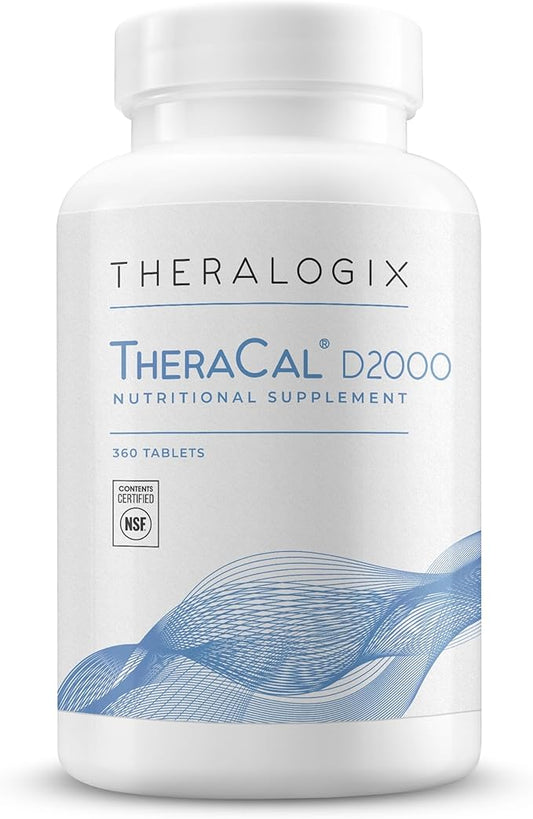 Theralogix TheraCal D2000 D3, Vitamin K2 & 90-Day Supply 360 Tablets