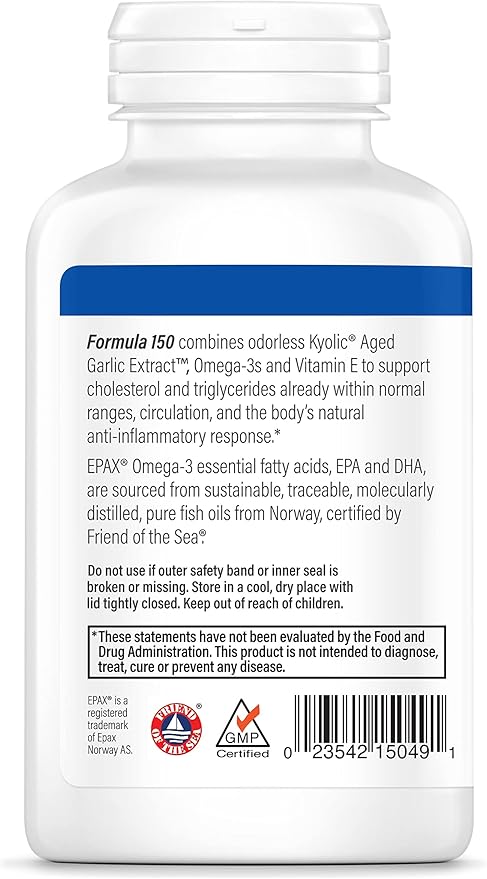 Kyolic Aged Garlic Extract Formula 150, Omega-3 90 90 Soft