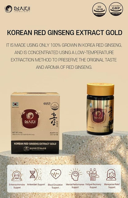 SAMSIDAE Korean Red Ginseng Extract Gold 240g 6 6 Years (13mg/g), 100% 100% Korean
