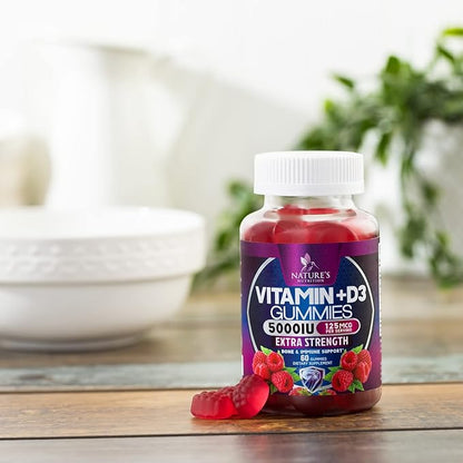 Vitamin D3 Gummies Extra Strength 5000 (125 mcg) 60 Gummies