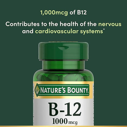 Nature's Bounty Vitamin B12, Supports Energy 1000mcg, 200 200 Ct