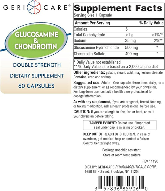 GeriCare Glucosamine & Chondroitin, Joint Support (60 Capsules