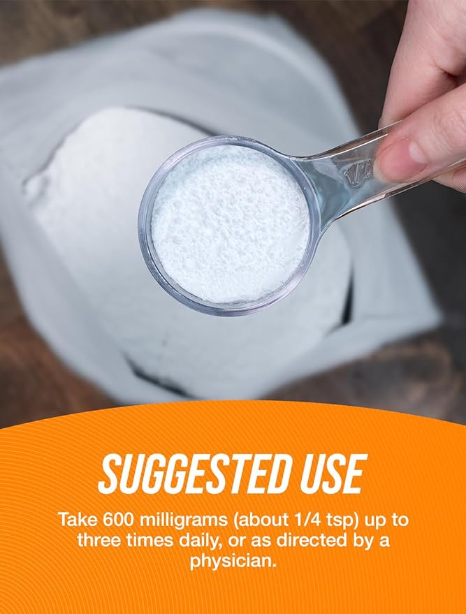 BulkSupplements.com NAC Powder - N-Acetyl Cysteine 600mg, NAC Supplement - Antioxidant Support, Gluten Free - 600mg per Serving, 166 Servings, 100g (3.5 oz) (Pack of 1)