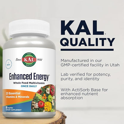 KAL Enhanced Energy Tablets, 60 Count