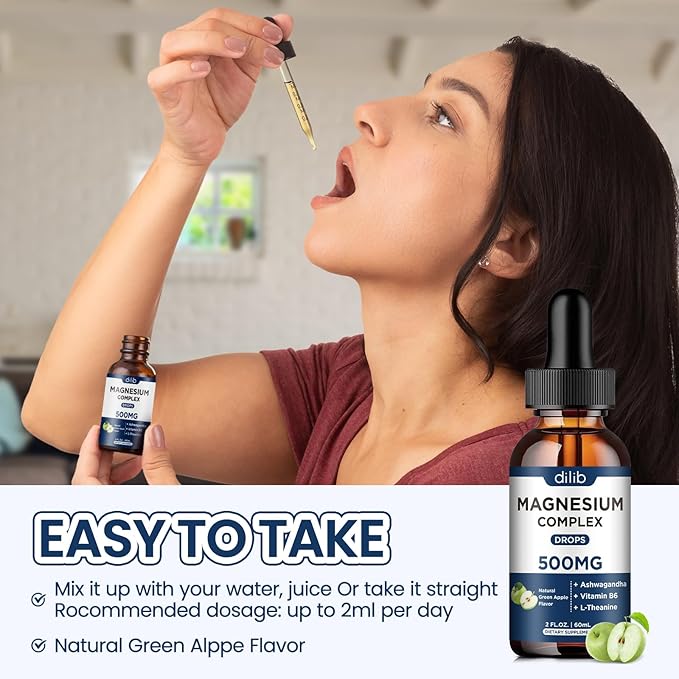 Triple Magnesium Complex Supplement-Magnesium Glycinate, Citrate, 500mg with B6 for