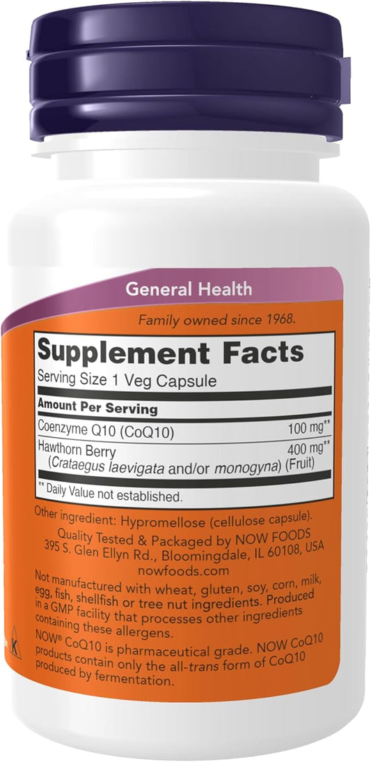 NOW Supplements, CoQ10 100 mg 30 Veg