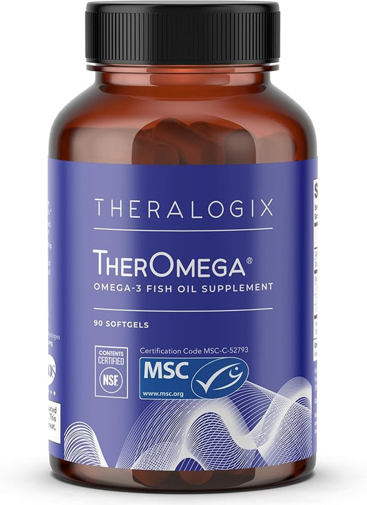 Theralogix TherOmega Omega-3 Fish Oil Supplement 700 mg 90 Softgels
