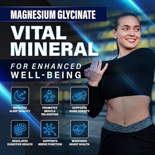 Premium Magnesium Glycinate 500mg Capsules High 120 Capsules