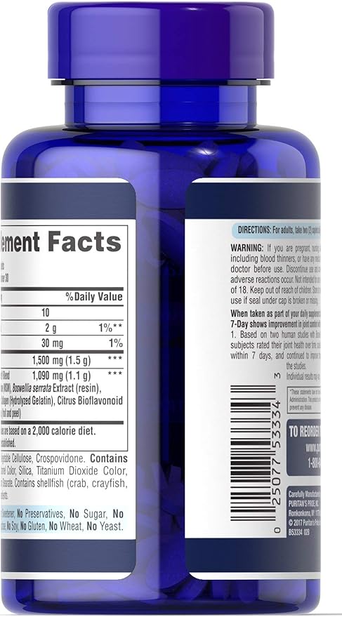 Puritan's Pride 7 Day Formula Joint Boswellia-60 Caplets