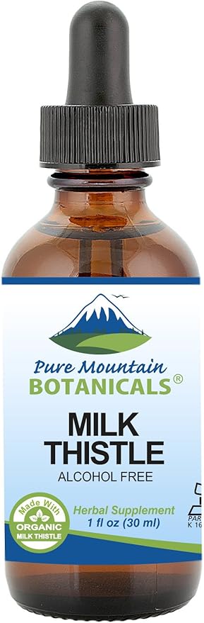 Pure Mountain Botanicals Milk Thistle Extract 333mg Organic 1 Fl