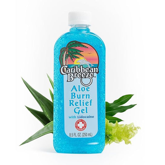 Caribbean Breeze Aloe Burn Relief, Vitamin 100% Aloe 8.5 oz (250 ml)