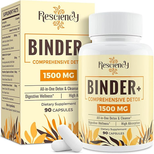 6-in-1 Detox Binder Supplement 1500 MG 90 Vegetarian
