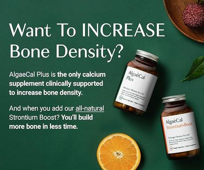ALGAECAL Bone Builder Pack - Organic Red Algae Calcium Supplement. with 16 Essential Bone Strength Nutrients. Clinically Supported to Increase Bone Density Within 6 Months––Guaranteed! - 3 Months