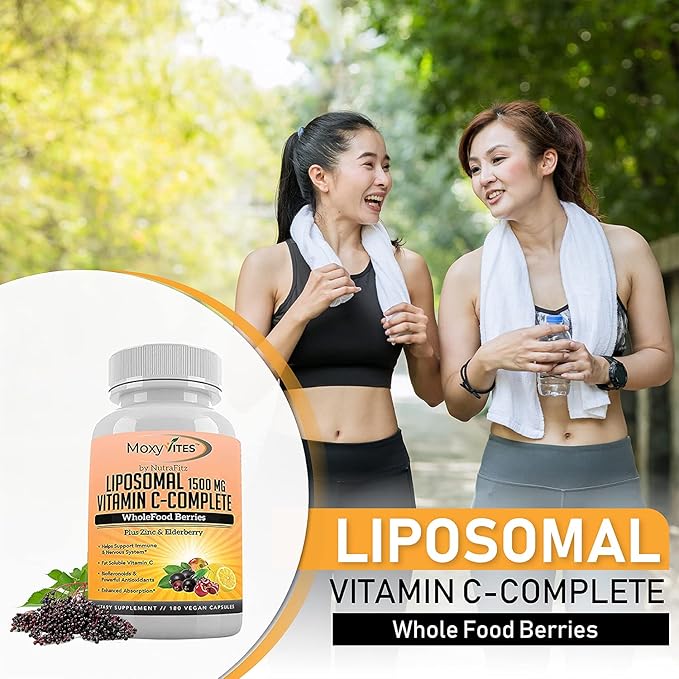 Liposomal Vitamin C with Zinc Capsules Support,1500mg/Serving 3 3 Month
