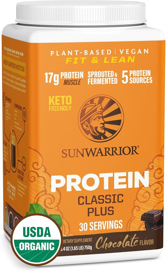 Sunwarrior Vegan Organic Protein Powder Plant-based 5 Superfood 30 Servings