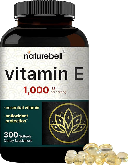 NatureBell Vitamin E Oil Softgels, 1,000 300 Pills