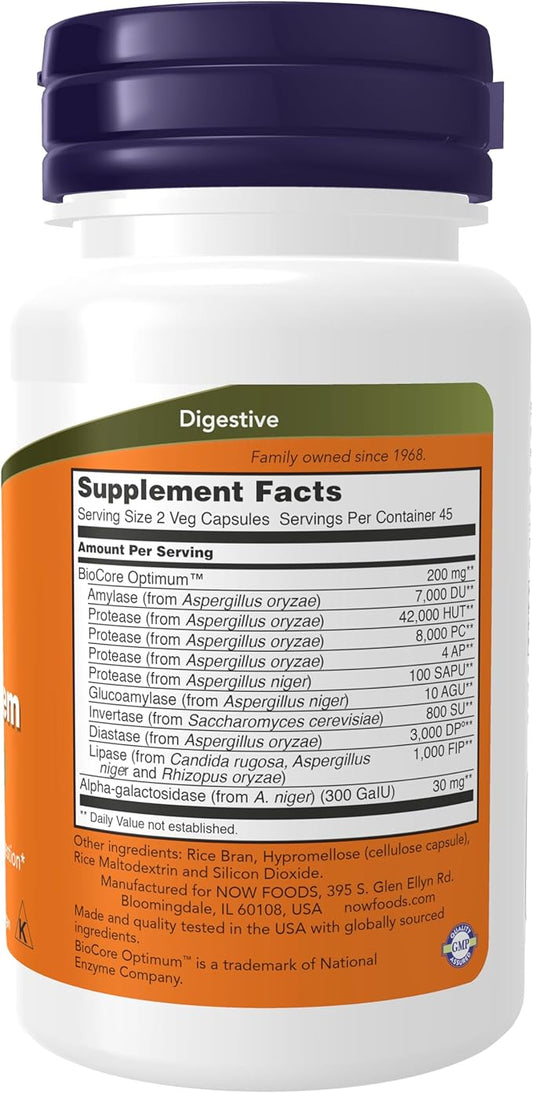 NOW Supplements, Optimal Digestive System, Full 90 Veg