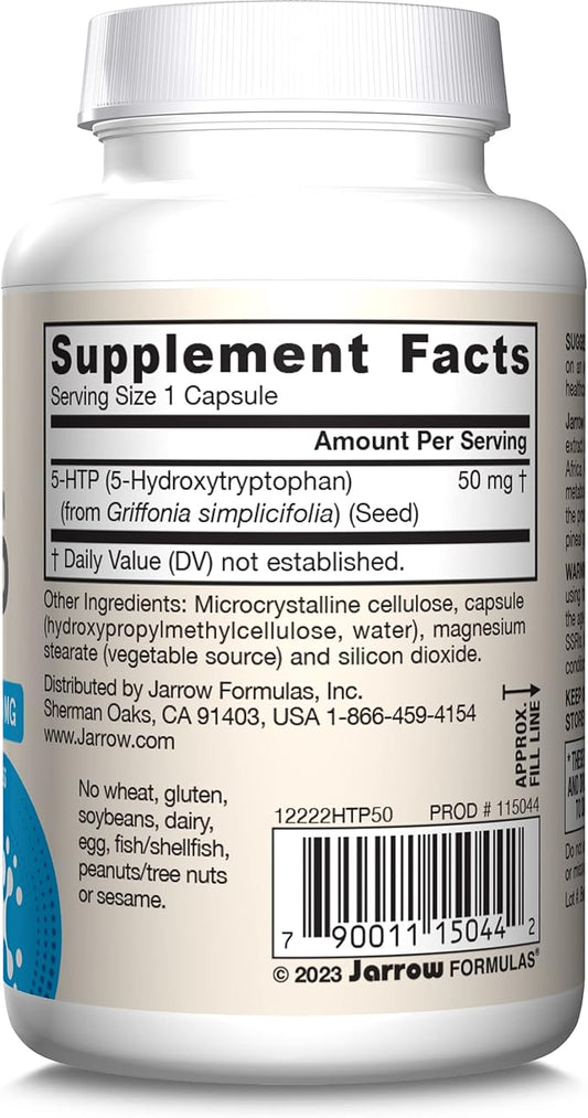 Jarrow Formulas 5-HTP, 100 mg, Serotonin 90 Veggie 90 Day