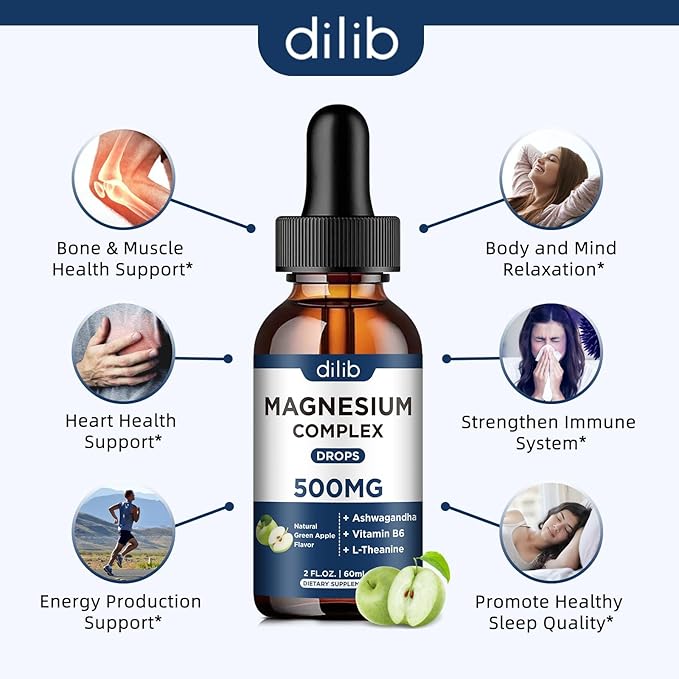 Triple Magnesium Complex Supplement-Magnesium Glycinate, Citrate, 500mg with B6 for