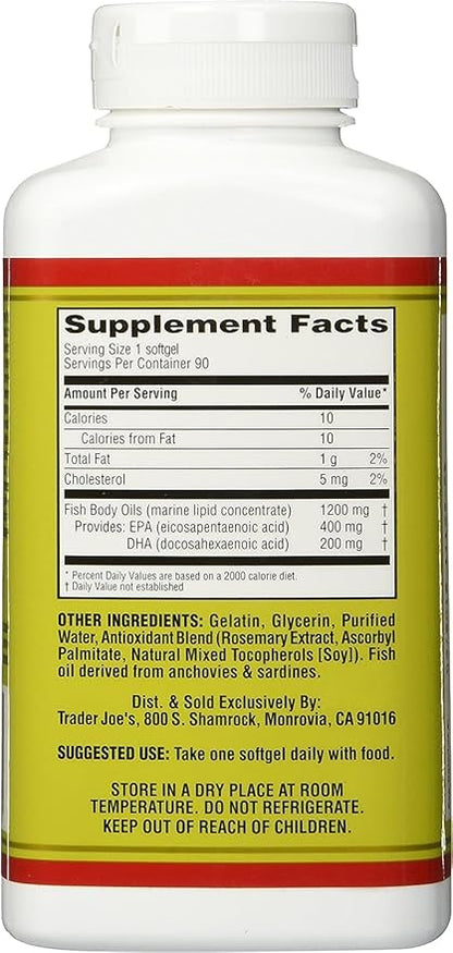 Trader Joe's Molecularly Distilled Omega-3 Fatty