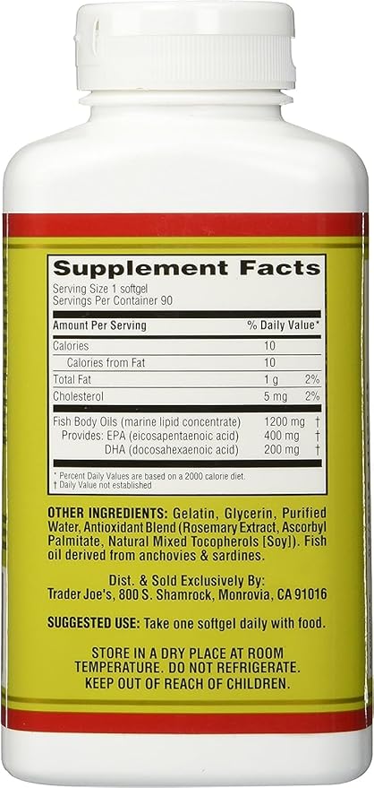Trader Joe's Molecularly Distilled Omega-3 Fatty