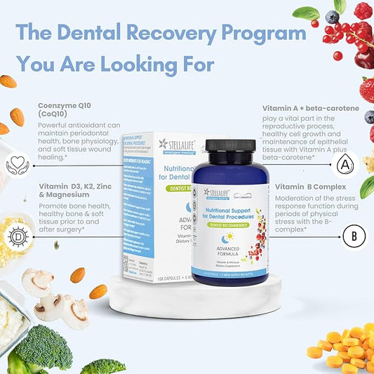 DentaMedica Nutritional Support for Faster Dental D3 & K2 for CoQ10 & 168 Capsules