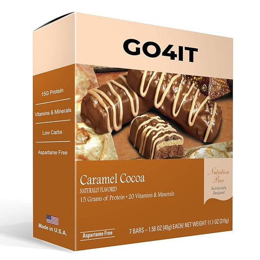GO4IT Health Meal Replacement Bar, HIGH 7/Box -