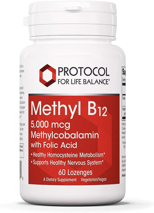 Protocol Methyl B12 5,000mcg B12 for 60 Lozenges