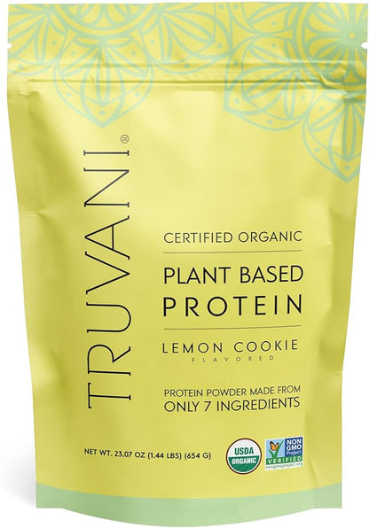 Truvani Vegan Pea Protein Powder 20g Organic 20 Servings