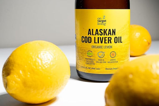 On Target Living Alaskan Cod Liver 16.67 oz (2-Pack) | 3 DHA/EPA